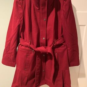 Calvin Klein Single Breasted Wool Coat